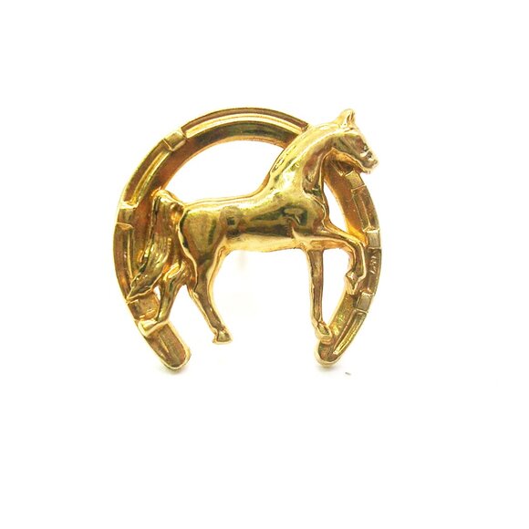 Equestrian Tie Tack Pin vintage Necktie Accessory classic Formal Wear - Picture 2 of 3